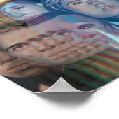 きらめくシルエットプリントウォールアート ポスター (角)