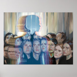 きらめくシルエットプリントウォールアート ポスター