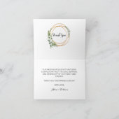 きらめくシルバーとゴールデンのリングや輪 サンキューカード (内部)