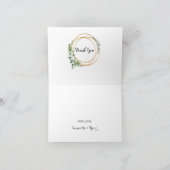 きらめくシルバーとゴールデンのリングや輪 サンキューカード (内部)