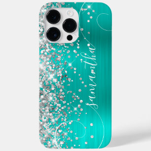 きらめくシルバーとターコイズの華やかさが魅力のカーリーシグネチャーデザイン Case-Mate iPhone 14 PRO MAXケース