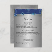 きらめくシルバーのロマンス:結婚私たちの詳細 エンクロージャーカード (正面/裏面)