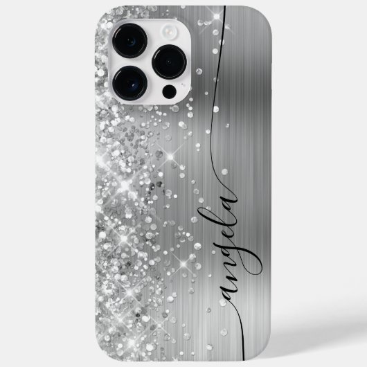 きらめくシルバーグラマシグネチャー Case-Mate iPhoneケース (裏面)