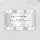 きらめくシルバーグラマラスなバラ金ゴールドラインモディッシュ 名刺 (裏面)