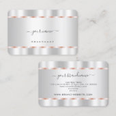 きらめくシルバーグラマラスなバラ金ゴールドラインモディッシュ 名刺 (正面/裏面)