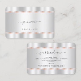 きらめくシルバーグラマラスなバラ金ゴールドラインモディッシュ 名刺