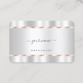 きらめくシルバーグラマラスなバラ金ゴールドラインモディッシュ 名刺 (正面)