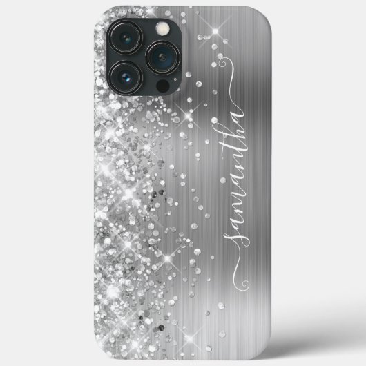 きらめくシルバーフォイル モダンガーリーシグネチャー Case-Mate iPhoneケース (裏面)