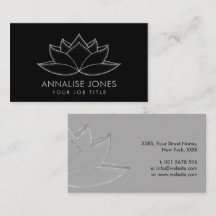 きらめくシルバーロータスフラワーラインアート