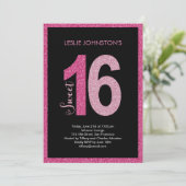 きらめくスイート16バースデーパーティ招待状 招待状 (スタンド正面)