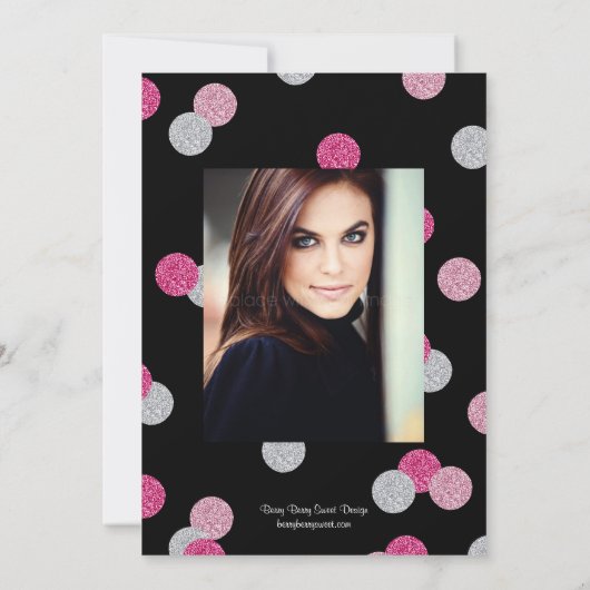 きらめくスイート16バースデーパーティ招待状 招待状 (裏面)