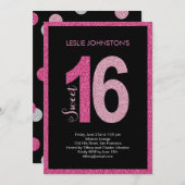 きらめくスイート16バースデーパーティ招待状 招待状 (正面/裏面)