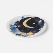 きらめくスカイベビーシャワームーン&スターズテーマ ペーパープレート (アングル)