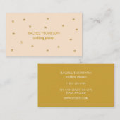 きらめくスタイリッシュ金ゴールド星 名刺 (正面/裏面)