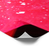 きらめくスターサプライズポインセティアホリデイフローラ ポスター (角)