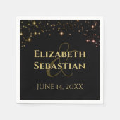 きらめくスター結婚ズのナプキン スタンダードカクテルナプキン (正面)