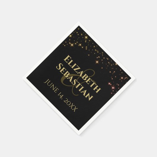 きらめくスター結婚ズのナプキン スタンダードカクテルナプキン (角)