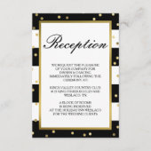 きらめくストライプ |エレガントなウェディング披露宴 エンクロージャーカード (正面)