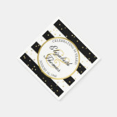 きらめくストライプ | 金婚式 スタンダードカクテルナプキン (角)