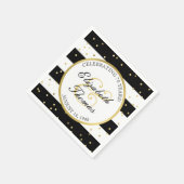 きらめくストライプ | 70周年記念結婚パーティー スタンダードカクテルナプキン (角)