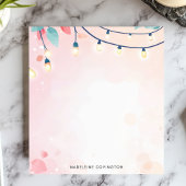 きらめくストリングライトパステルパーソナライズされた名 ノートパッド