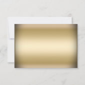 きらめくスノーフレーク金ゴールドクリスマスホリデーRSVP 出欠カード (裏面)