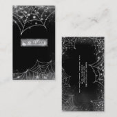 きらめくスパイダーウェブダークグレームハロウィーンゴシック 名刺 (正面/裏面)
