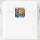 きらめくタイルのモザイクアート スクエアシール (バッグ)