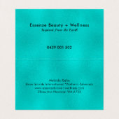 きらめくターコイズのモダン背景 名刺 (内部フラット)