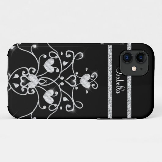 きらめくダイヤモンドのティアラのハートのiPhone 5の場合 Case-Mate iPhoneケース (裏面(横))