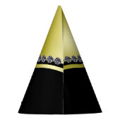 きらめくダイヤモンド及び金ゴールドの弓菓子16 パーティーハット (裏面)