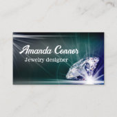 きらめくダイヤモンド宝石商名刺 名刺 (正面)