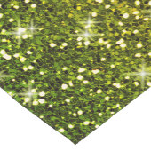 きらめくダークグリーン金ゴールドグリッター ショートテーブルランナー (コーナー)