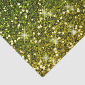 きらめくダークグリーン金ゴールドグリッター 薄葉紙 (詳細)