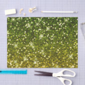 きらめくダークグリーン金ゴールドグリッター 薄葉紙 (クラフト)