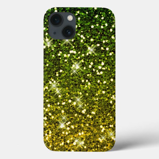 きらめくダークグリーン金ゴールドグリッター Case-Mate iPhoneケース (裏面)