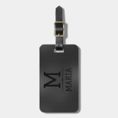 きらめくダークグレーの抽象芸術背景 ラゲッジタグ (正面縦)