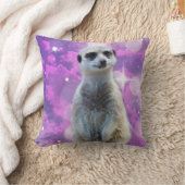 きらめくチャーム:ピンクの《写真》ぼけ味背景のメルカト クッション (ブランケット)