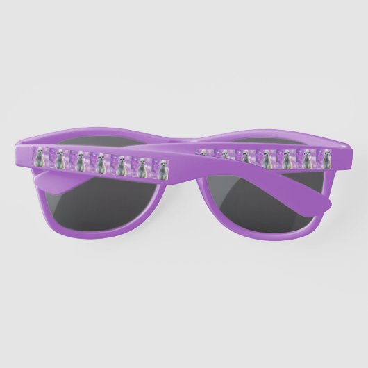 きらめくチャーム:ピンクの《写真》ぼけ味背景のメルカト サングラス (裏面)