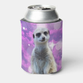 きらめくチャーム:ピンクの《写真》ぼけ味背景のメルカト 缶クーラー (缶裏面)