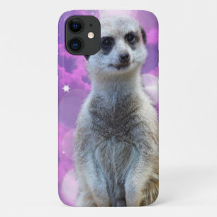 きらめくチャーム:ピンクの《写真》ぼけ味背景のメルカト iPhone 11 ケース
