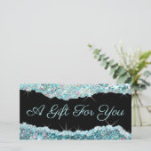 きらめくティール（緑がかった色）グリッター券 (スタンド正面)