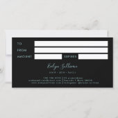 きらめくティール（緑がかった色）グリッター券 (裏面)