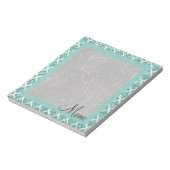 きらめくティール(緑がかった色) ノートパッド (回転)