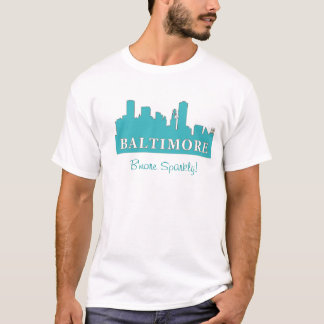 きらめくティール（緑がかった色） B'more! Tシャツ