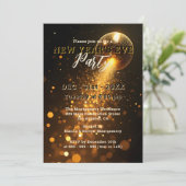 きらめくディスコのボールが大晦日のパーティー 招待状 (スタンド正面)