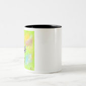 きらめくトンボ絵画イの ツートーンマグカップ (中央)