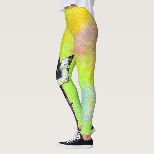 きらめくトンボ絵画イの レギンス (左)