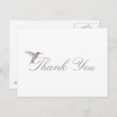 きらめくハミングバードサンキューホワイトポストカード ポストカード (正面/裏面)