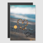 きらめくハートビーチ |マグネットユニークバレンタイン (正面/裏面)